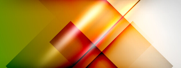 Aufkleber - Light and shadow squares and lines abstract background