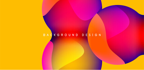 Bright abstract background glossy shiny circle and sphere composition. Minimalist geometric vector Illustration For Wallpaper, Banner, Background, Card