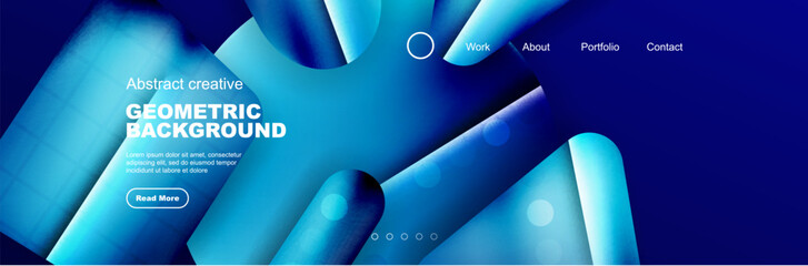 Wall Mural - Abstract background for your landing page design. Web page for website or mobile app wallpaper