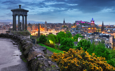 Sticker - Aerial view from Calton Hill, Edinburgh, Great Britain