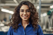 © Rafa Fernandez - Young latin woman Working as Engineer or Scientist in Technology Research Facility. AI Generative