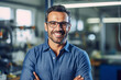 © Rafa Fernandez - Young South hispanic Man Working as Engineer or Scientist in Technology Research Facility. AI Generative