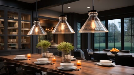 Poster - Lamp With Simple Yet Elegant Design, Pendant light and beautiful feature wall decorations.