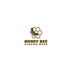 Poster - Honey Bee animal logo template