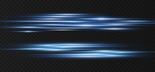 Wall Mural - vector illustration in blue color. set of light effects. glare and flash. bright beams of light. glo