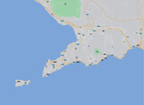 Fototapeta  - Amalfi Coast Vector Map