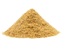 Breadcrumbs Isolated On White Background. Pile Of Breadcrumbs Flour. Close Up