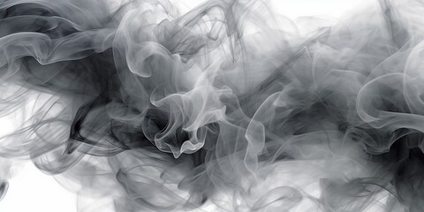 Wall Mural - Digital background featuring multiple layers of grey and white smoke, creating a captivating and dynamic composition. Generative Ai