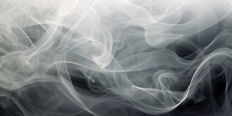 Wall Mural - Digital background featuring multiple layers of grey and white smoke, creating a captivating and dynamic composition. Generative Ai