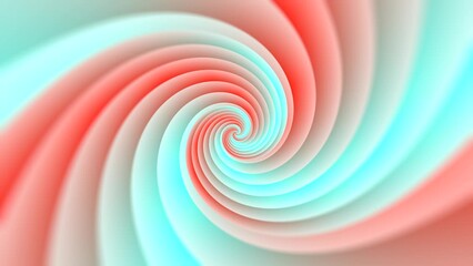 Poster - Minimal spiral in infinite rotation. Abstract background in blue and red colors. Dizzy concentric pattern. Retro backdrop for event, party, carnival, celebration, anniversary or other. Seamless loop.