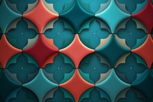 Seamless Quatrefoil Pattern Background, Generative AI