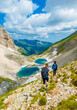 Monte Redentore and Pilato lake (Italy) - The landscape summit of Mount Redentore with Pilato lake, between the regions Umbria and Marche. One of the highest peaks of the Apennines, in Monti Sibillini