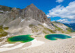 Monte Redentore and Pilato lake (Italy) - The landscape summit of Mount Redentore with Pilato lake, between the regions Umbria and Marche. One of the highest peaks of the Apennines, in Monti Sibillini