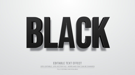 Editable text effect black mock up