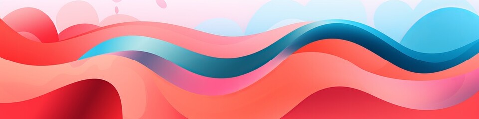 Wall Mural - a colorful abstract background with wavy shapes