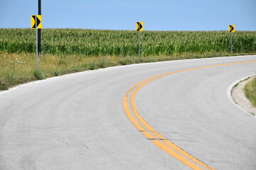 Sticker - Curve on a Rural Highway