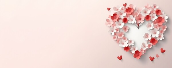 Wall Mural - Valentines day background with copy space, isolated on pink