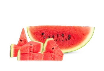 Wall Mural - watermelon isolated on white background, clipping path, full depth of field