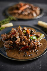 Wall Mural - Stir Fried Pork with Black Pepper