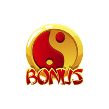 The Bonus Chinese Symbol For Slots Game. Red Yin Yang Symbol