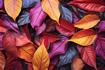 autumn leaves lying on the floor