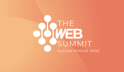 Fototapete - logo graphic design of annual event summit and title made for Technology theme - annual convention for web