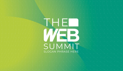 Fototapete - logo graphic design of annual event summit and title made for Technology theme - annual convention for web