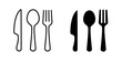 Spoon, fork, knife. Cooking logo