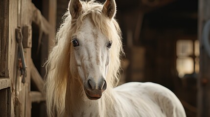 Wall Mural - portrait of a horse, ai generative