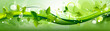 © Synthesia Studio - Natural organic banner with green nature background. Copy space. Generative AI
