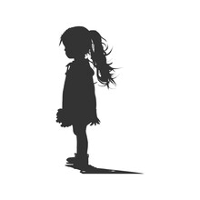 Color Guard Flag Girl Silhouette - Openclipart