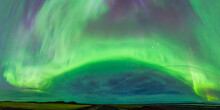 Aurora Borealis Over Field