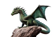 Green Dragon On A Transparent Background