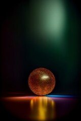 Wall Mural - an orange sitting on top of a shiny surface