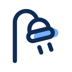 Poster - shower filled line icon