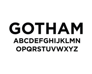 gotham font for logo and headline.