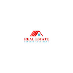 Wall Mural - Real estate home roof simple logo design template