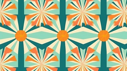 Wall Mural - Retro Sunburst vintage pattern, illustration art background