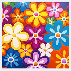 Sticker - seamless floral pattern