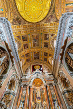 Interior Of Church Of Gesu Nuovo, Naples, Campania
