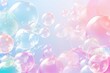 canvas print picture - pink soap bubble background: abstract design featuring gas bubbles under water