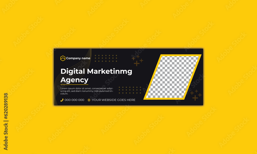 Free victor digital marketing facebook cover page template Stock Vector ...