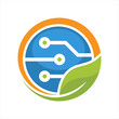 Green technology concept illustration vector icon.