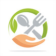 Illustration icon with the concept of keeping and managing healthy food, organic food.
