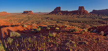 Valley Of The Gods Viewed From The South Slope Of The Rock Formation Called Rudolph And Santa, Northwest Of Monument Valley And Mexican Hat, Utah