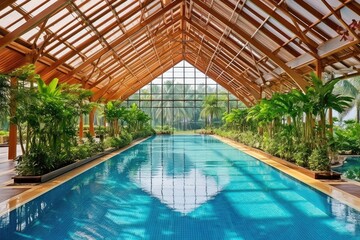 Wall Mural - swimming pool at home design professional photograpphy AI Generated 