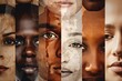 collage of faces from diverse races and ethnicities, concept of inclusivity and multiculturalism