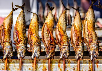 Wall Mural - typical bavarian roasted fish