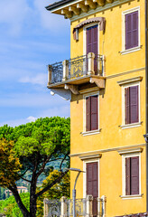 Sticker - typical old balcony in italy