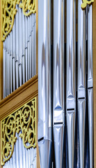 historic pipe organ - close up